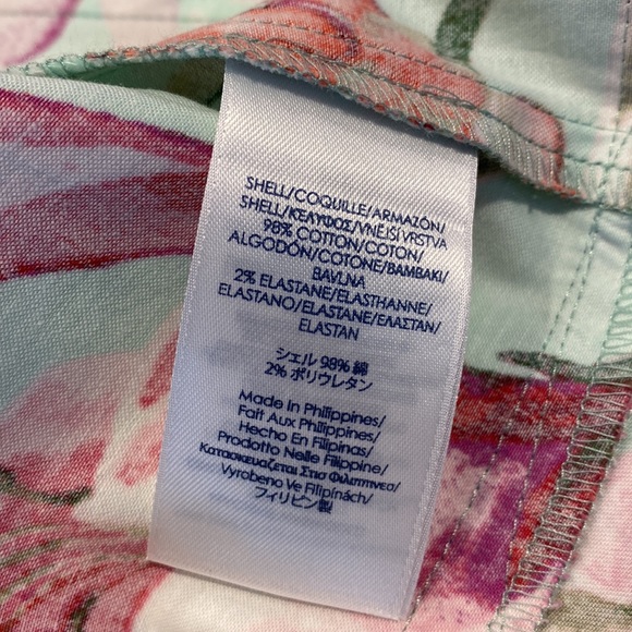 NWT Chaps Floral Feminine V Neck Dress 6 - Picture 14 of 17